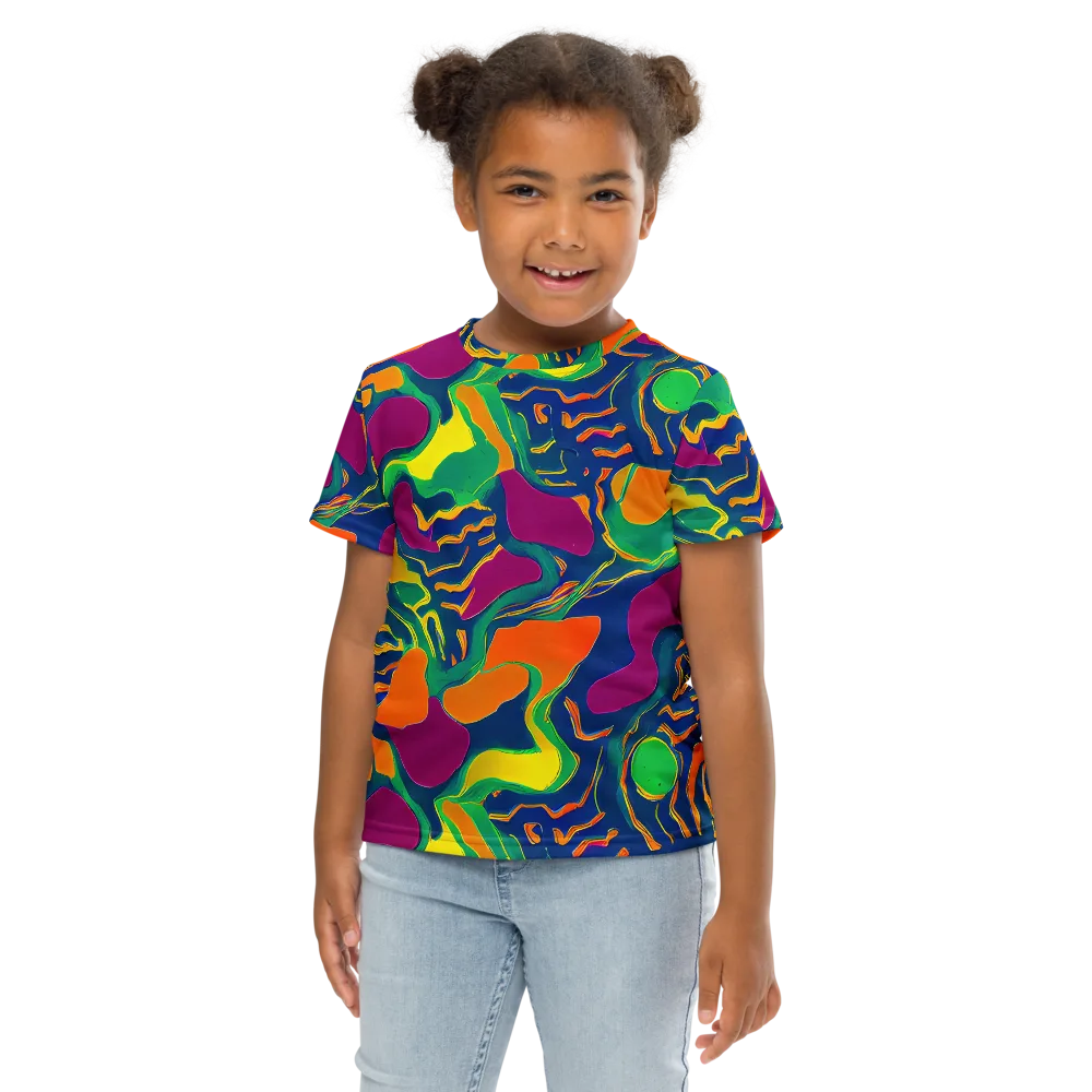 Magma Garden on Kids Crew Neck T-Shirt — Front