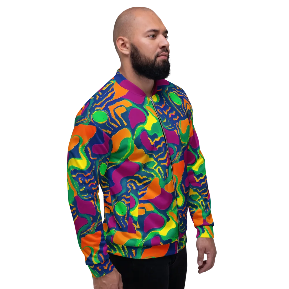 Magma Garden on Bomber Jacket — Right