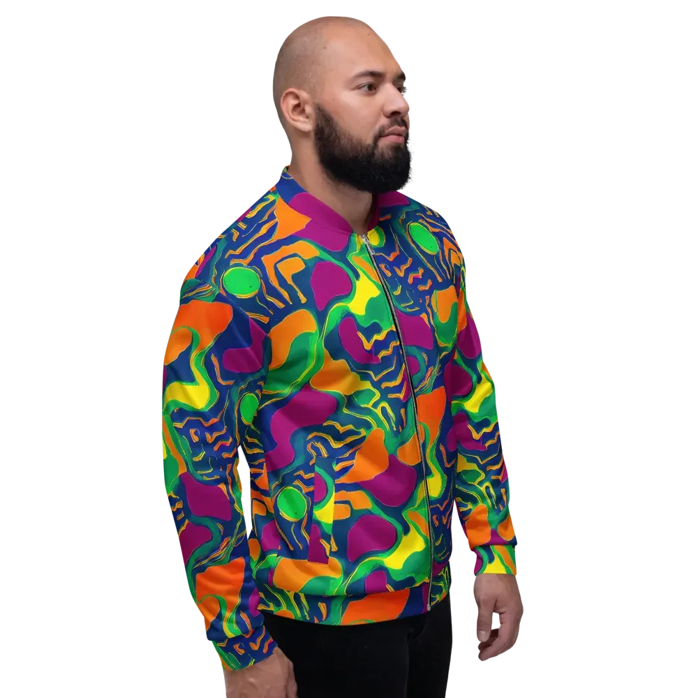 Magma Garden on Bomber Jacket — Right