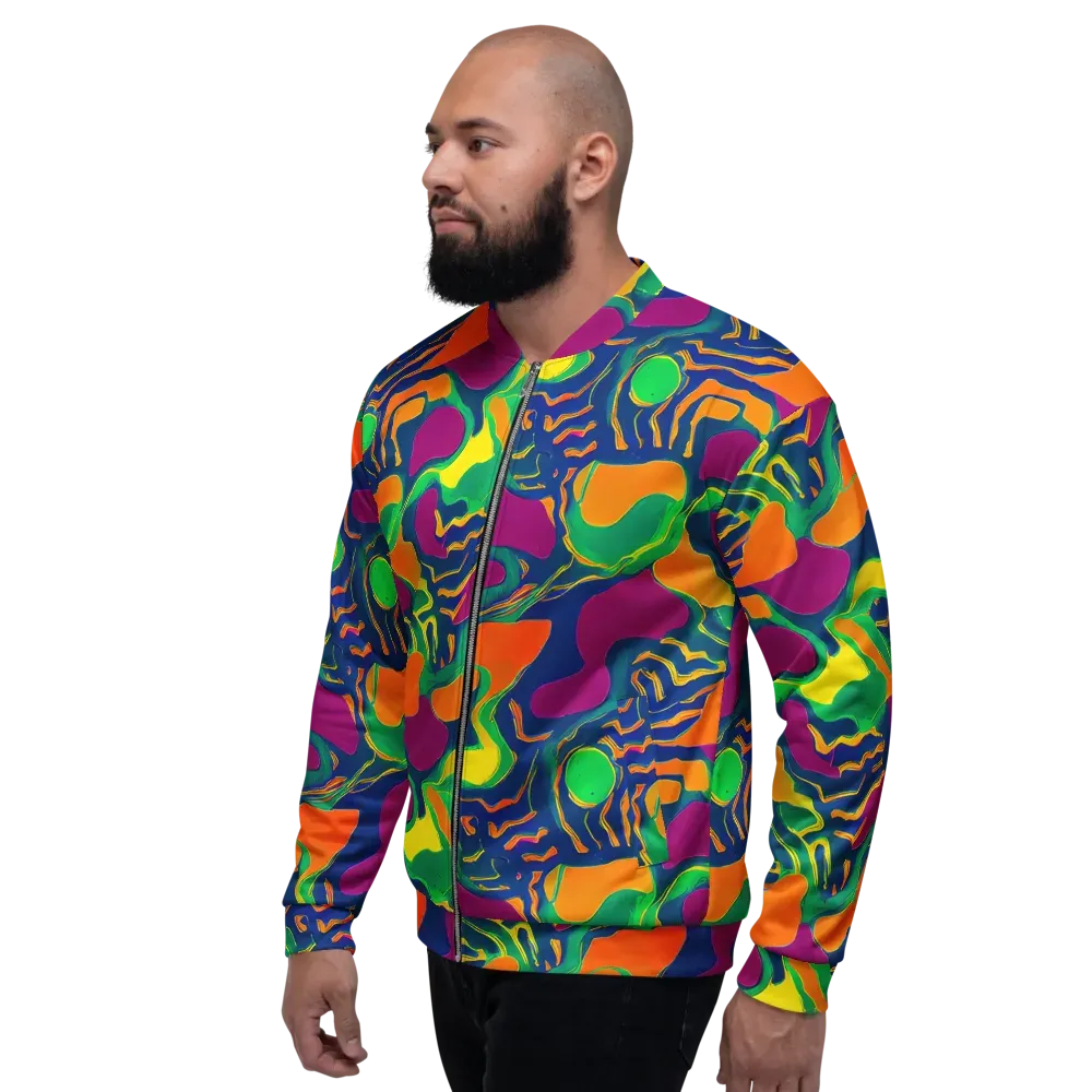 Magma Garden on Bomber Jacket — Left