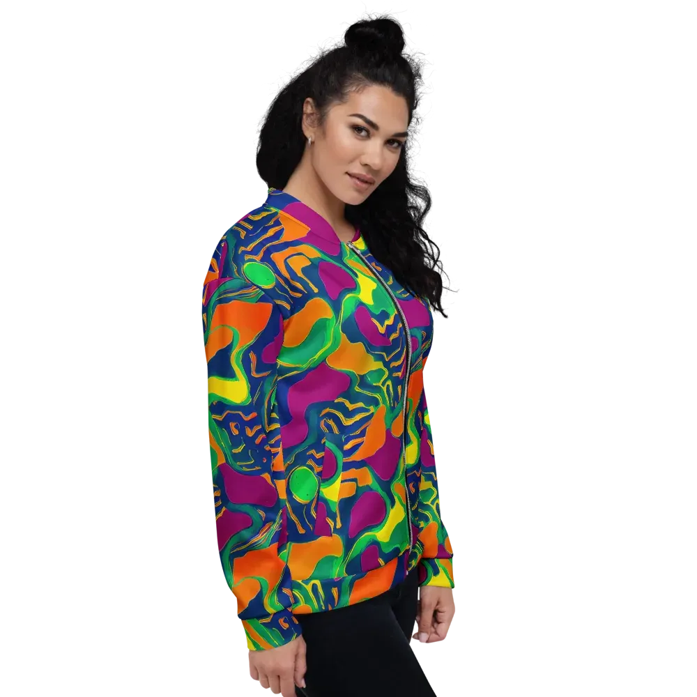 Magma Garden on Bomber Jacket — Right