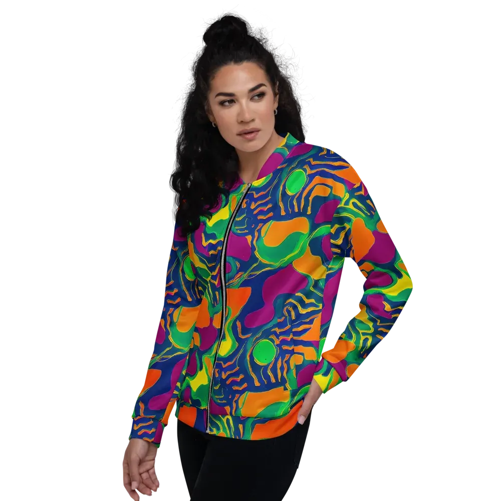Magma Garden on Bomber Jacket — Left