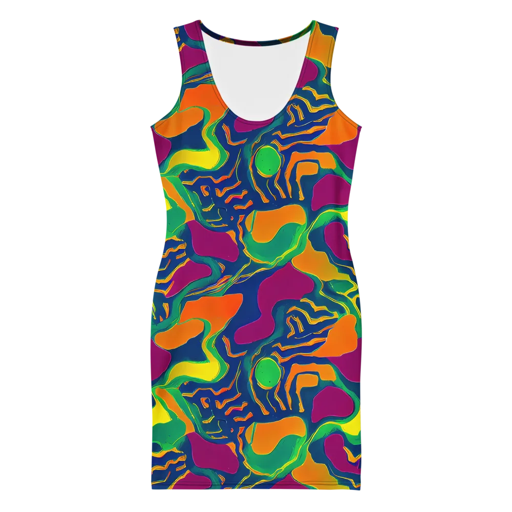 Magma Garden on Bodycon Dress — Front