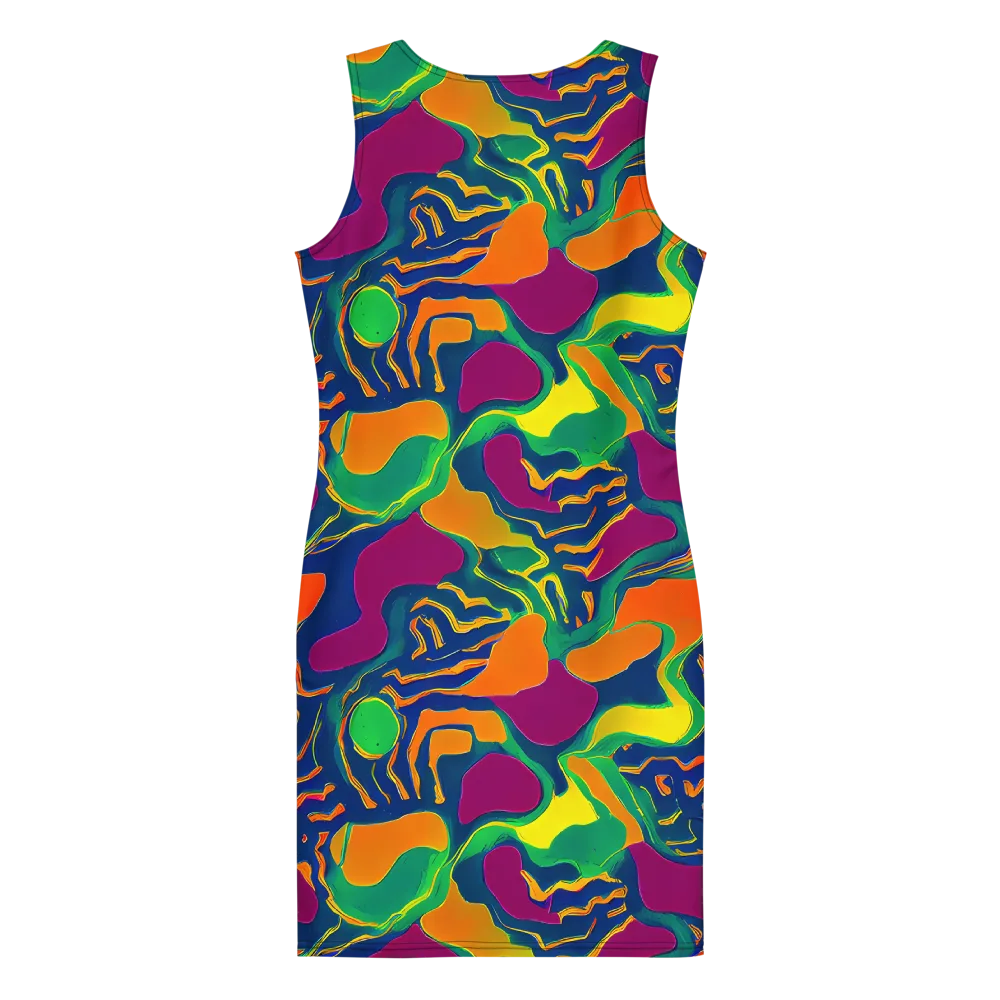 Magma Garden on Bodycon Dress — Back