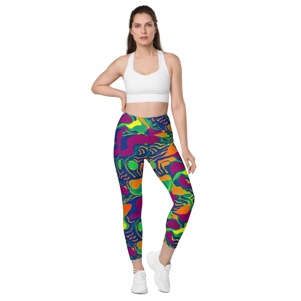 Magma Garden on Leggings with Pockets — Front