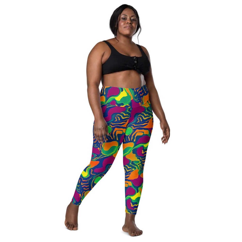 Magma Garden on Leggings with Pockets — Front