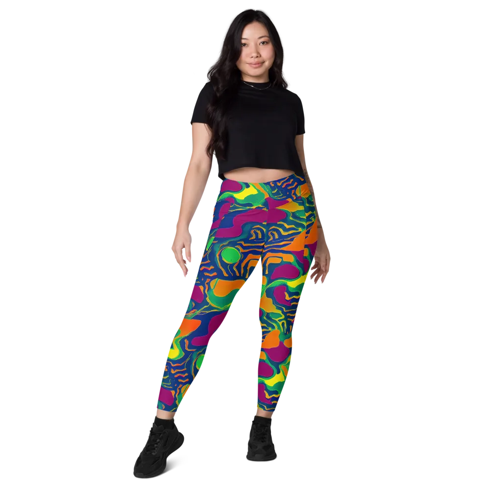 Magma Garden on Leggings with Pockets — Front