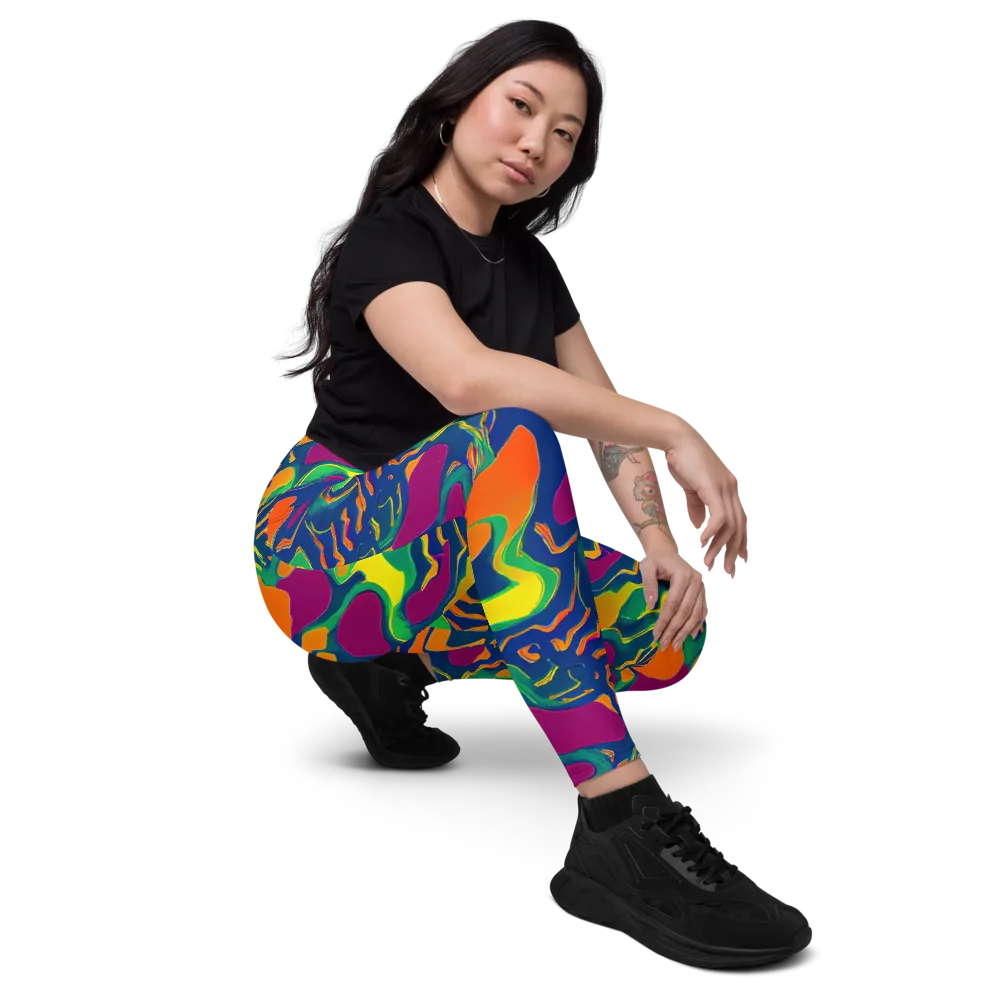 Magma Garden on Leggings with Pockets — Right Front