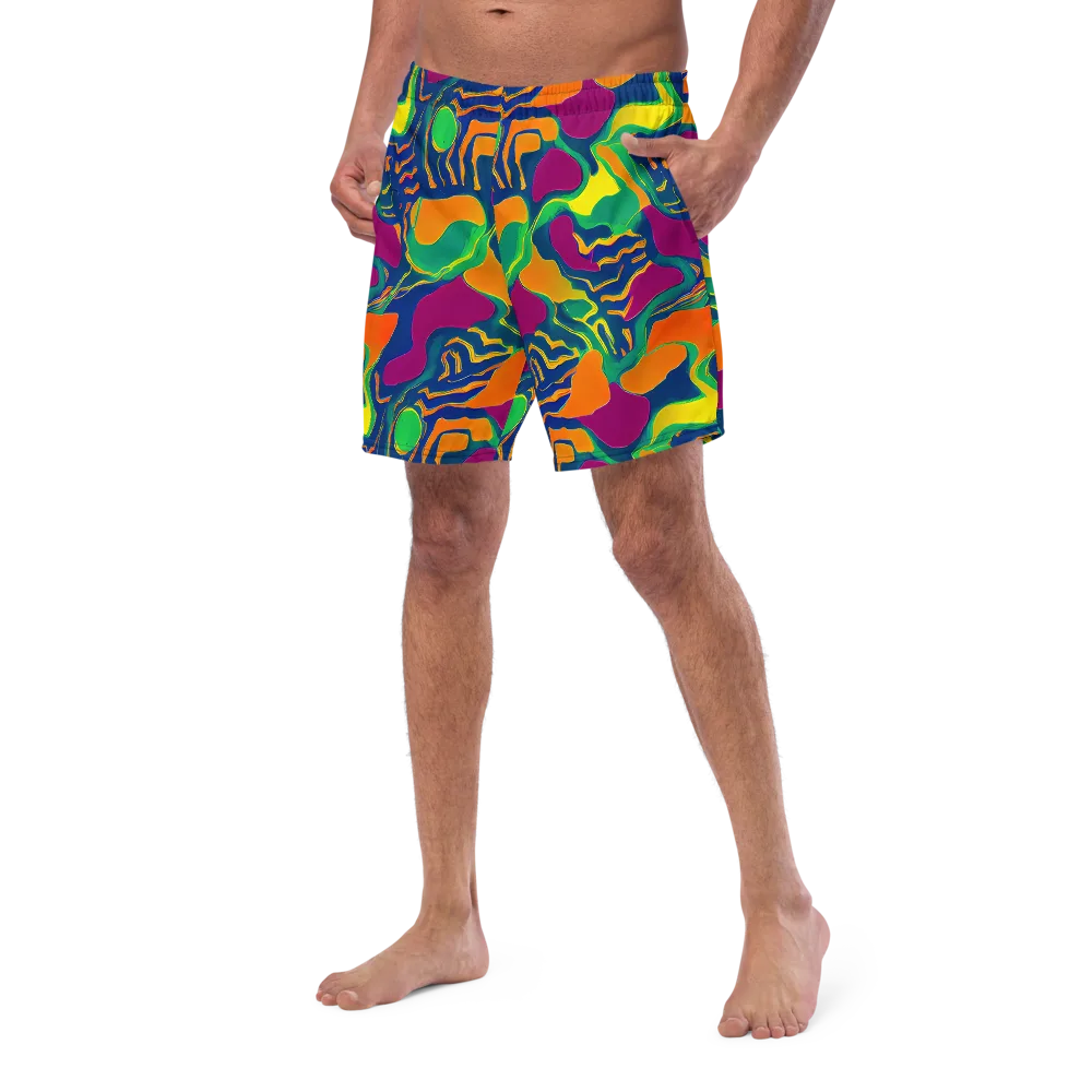 Magma Garden on Swim Trunks — Left Front