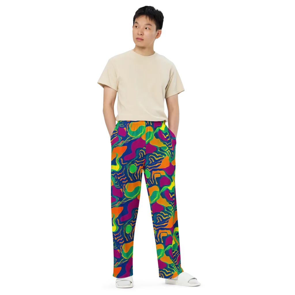 Magma Garden on Wide-Leg Pants — Front