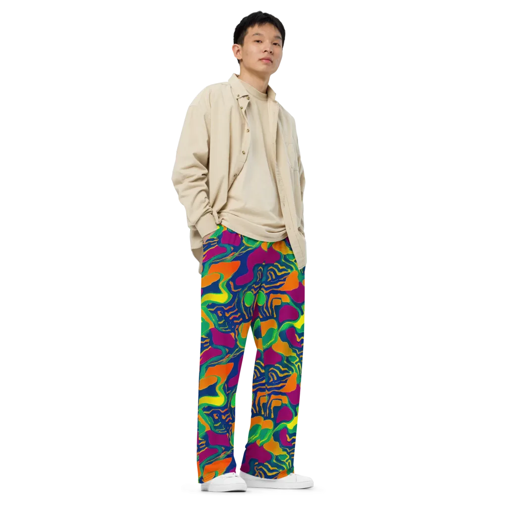Magma Garden on Wide-Leg Pants — Right Front