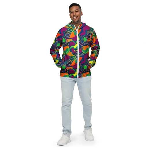 Magma Garden on a Men's Windbreaker