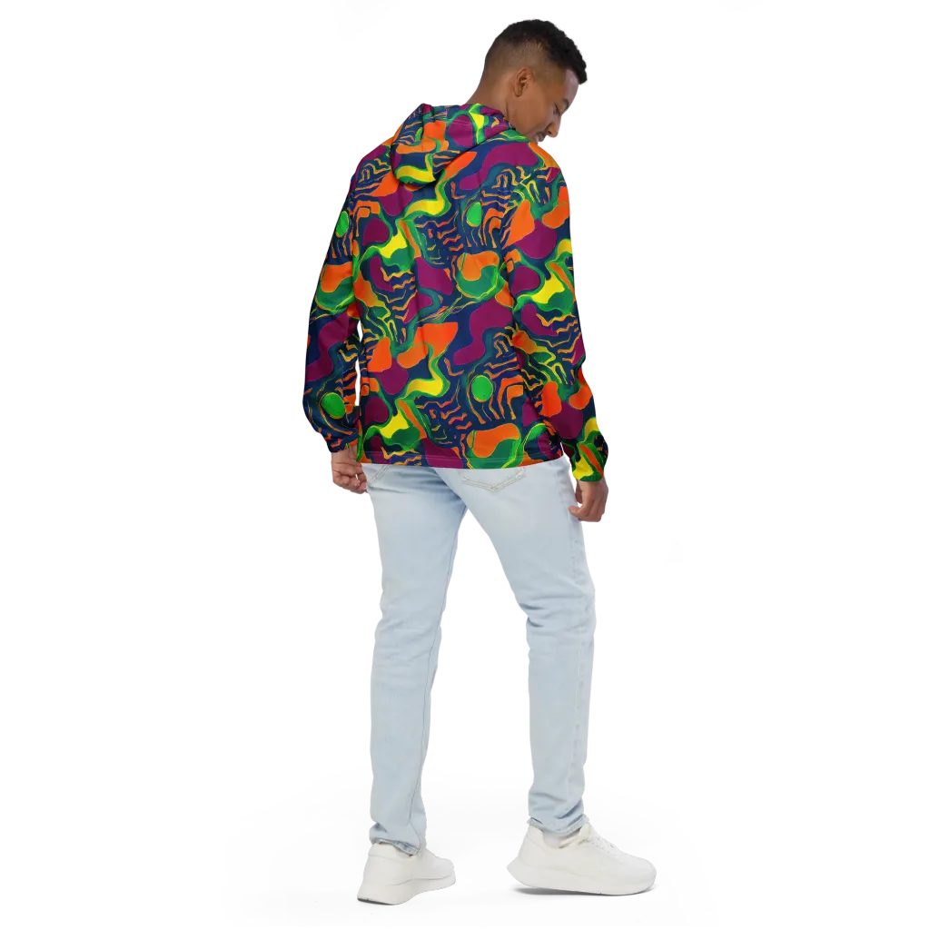 Magma Garden on Men's Windbreaker — Back