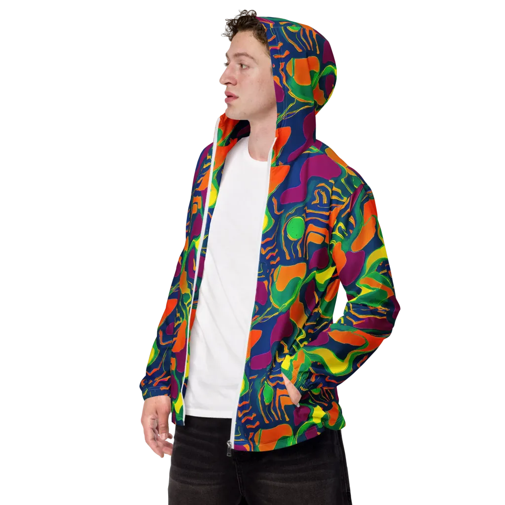 Magma Garden on Men's Windbreaker — Left Front