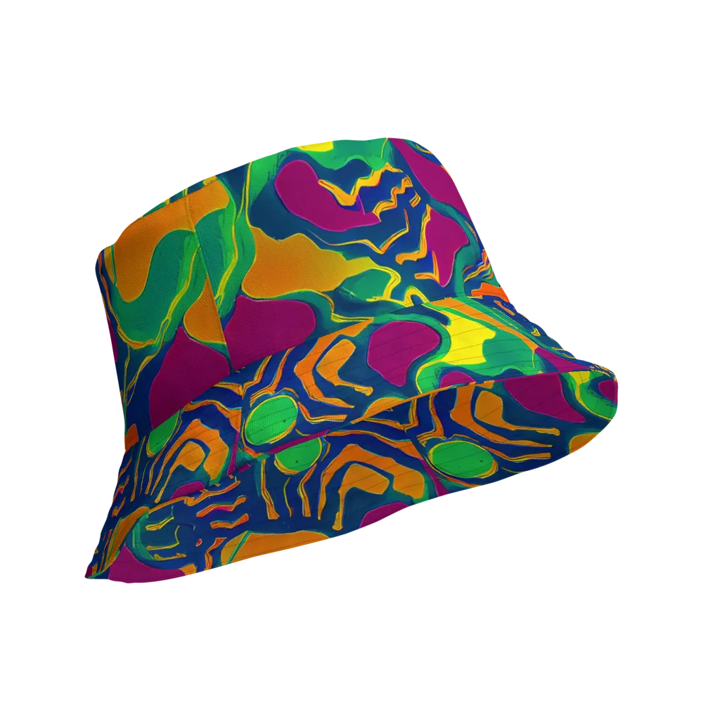 Magma Garden on Reversible Bucket Hat — Product details Outside