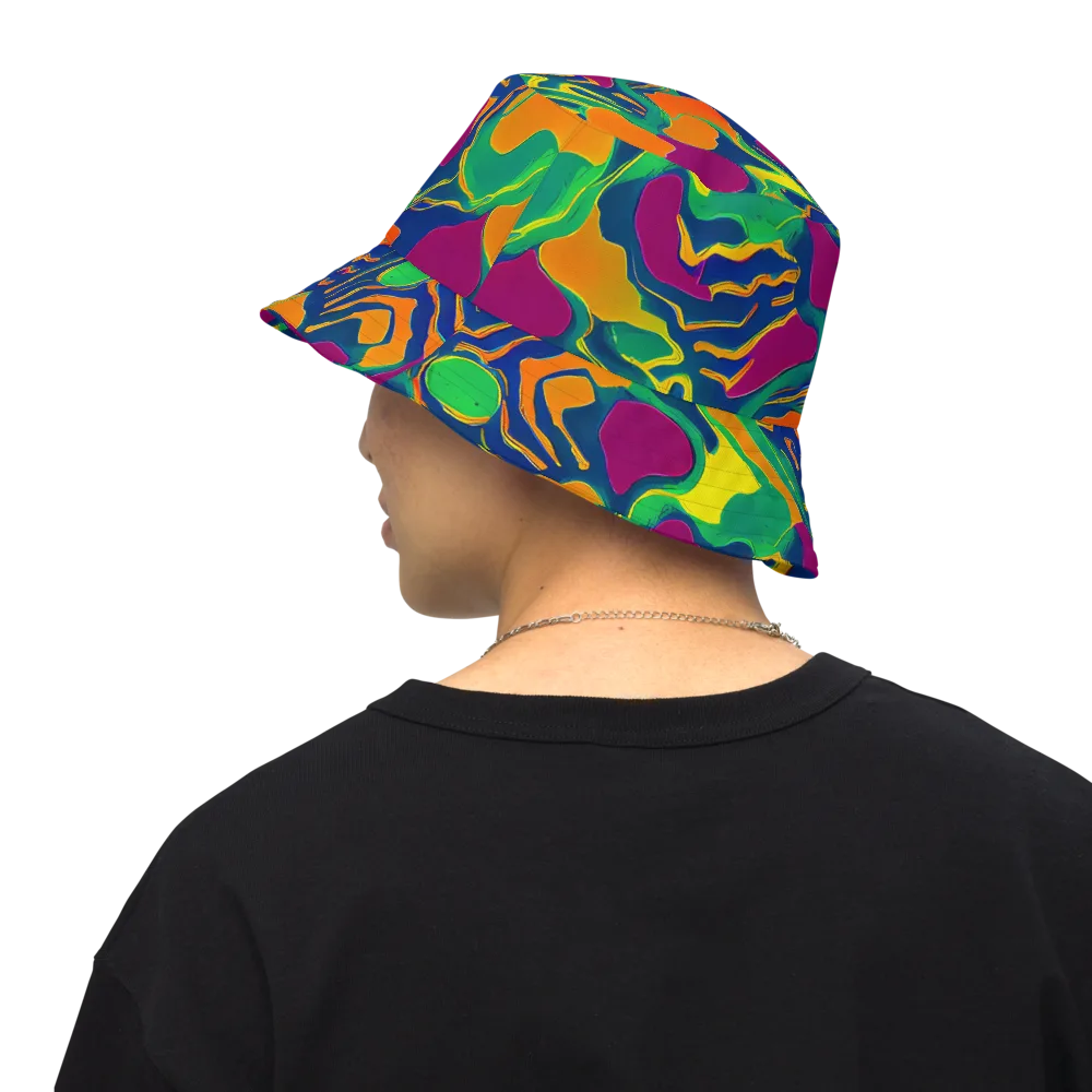 Magma Garden on Reversible Bucket Hat — Back Inside