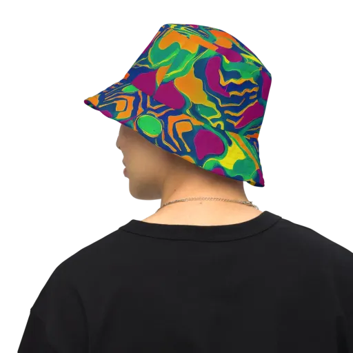 Magma Garden on a Reversible Bucket Hat