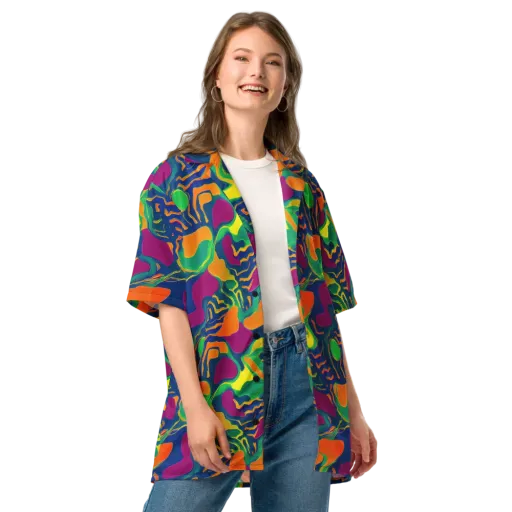 Magma Garden on a Button Shirt