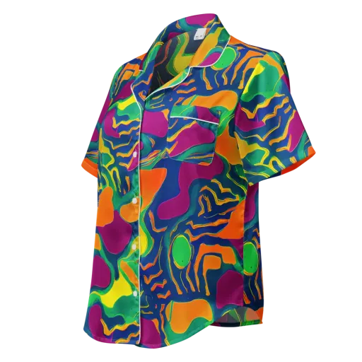 Magma Garden on a Women's Short Sleeve Pajama Top