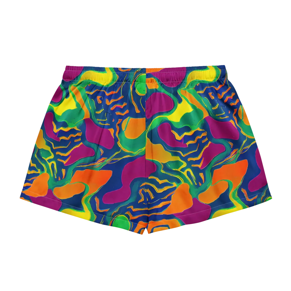 Magma Garden on Women's Pajama Shorts — Back
