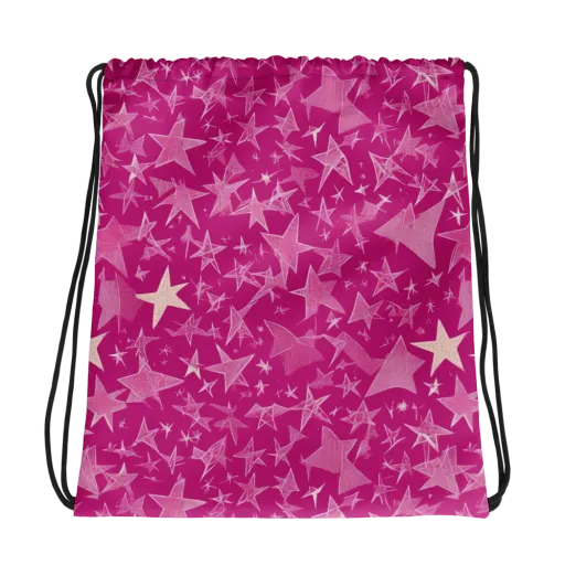 Fuchsia Skies on a Drawstring Bag