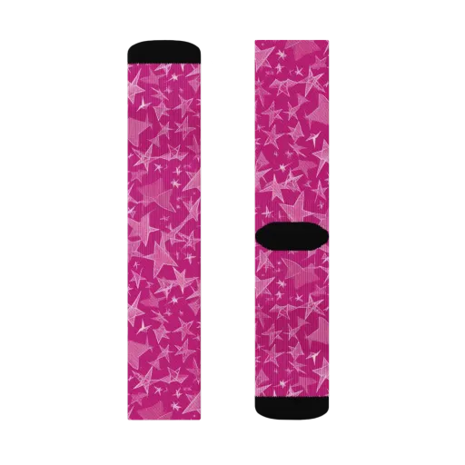 Fuchsia Skies on a Socks