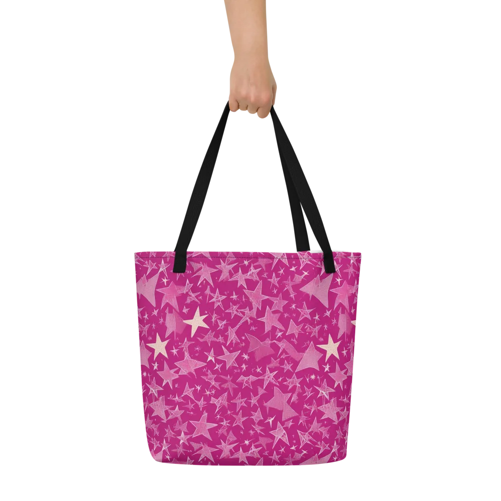 Fuchsia Skies on Large Tote Bag W/ Pocket — Front