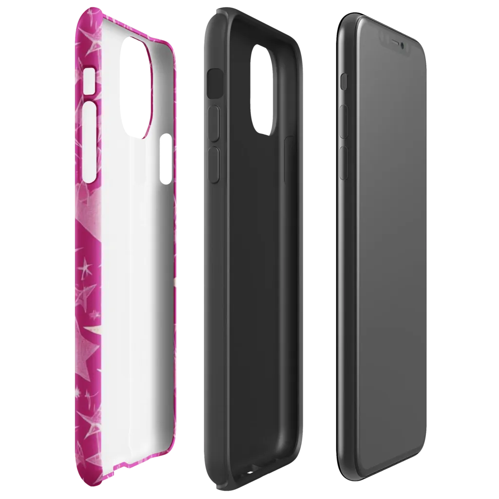 Fuchsia Skies on Tough Case for iPhone® — Right