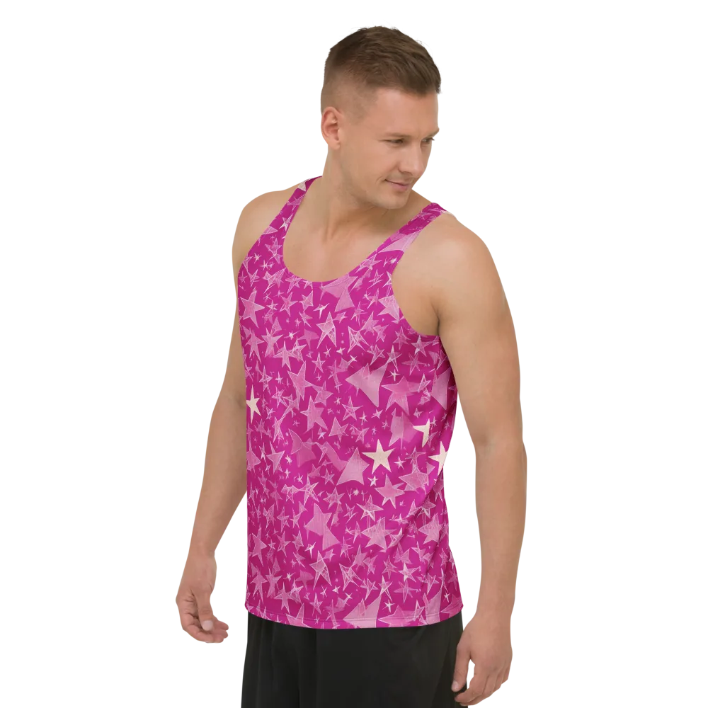 Fuchsia Skies on Men's Tank Top — Left Front