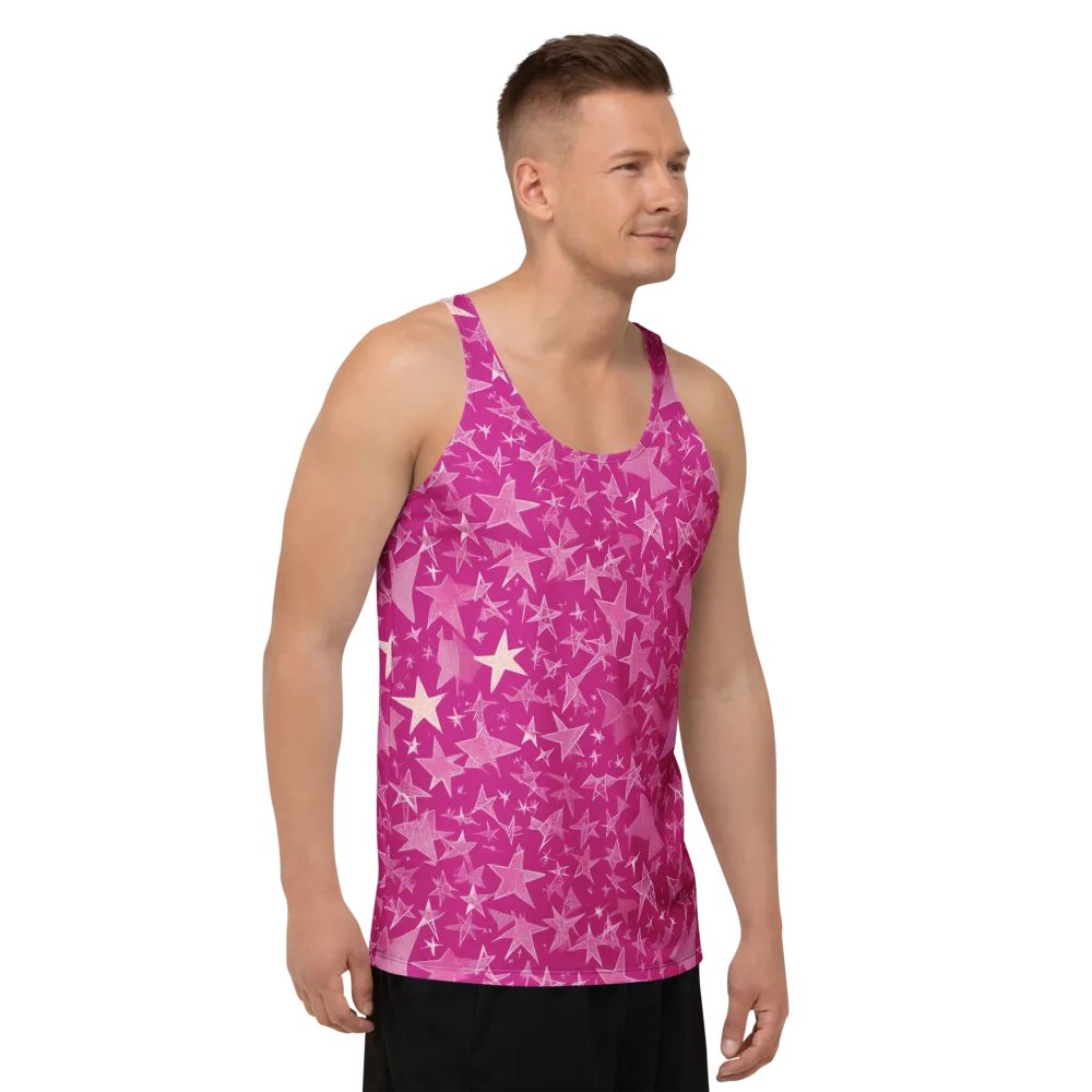 Fuchsia Skies on Men's Tank Top — Right Front