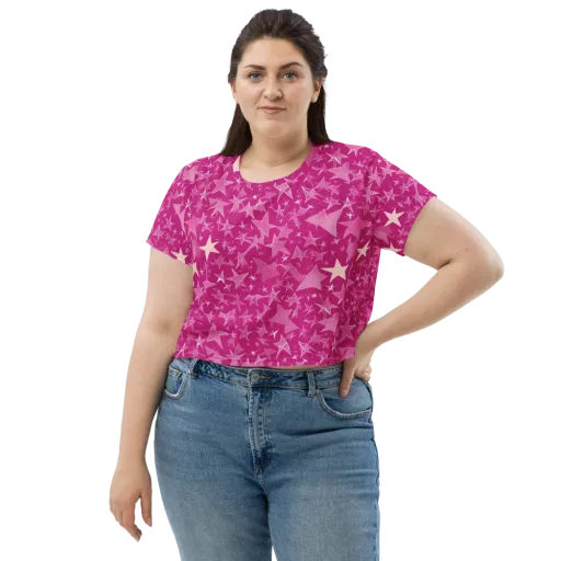 Fuchsia Skies on a Crop Tee