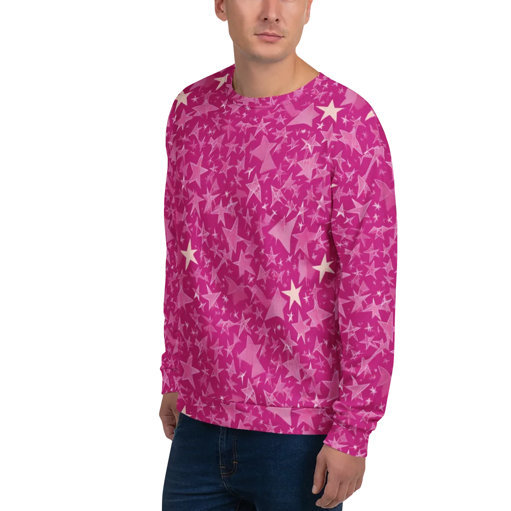 Fuchsia Skies on Sweatshirt — Left Front