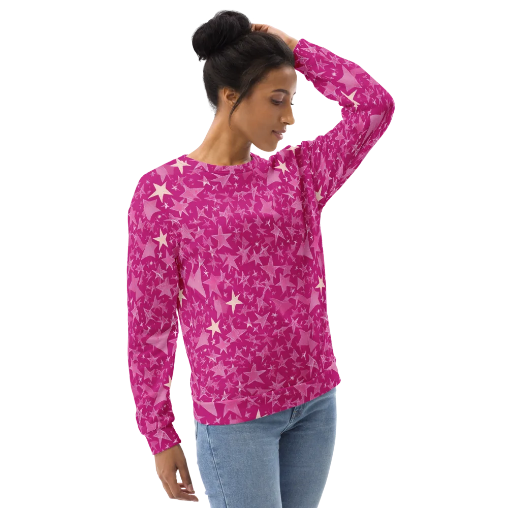 Fuchsia Skies on Sweatshirt — Right Front