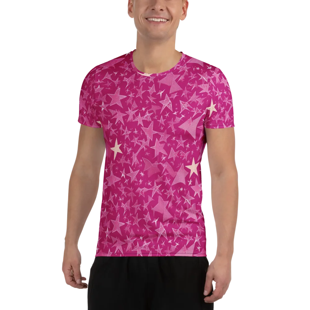Fuchsia Skies on Men's Athletic T-Shirt — Front