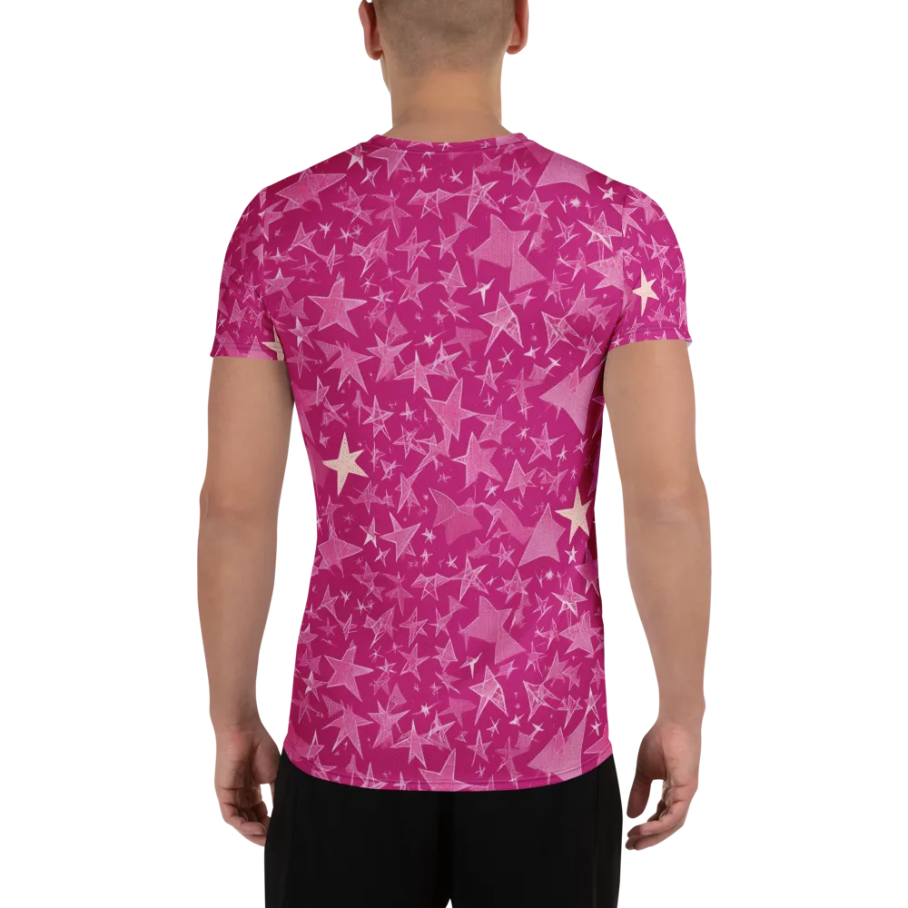 Fuchsia Skies on Men's Athletic T-Shirt — Back