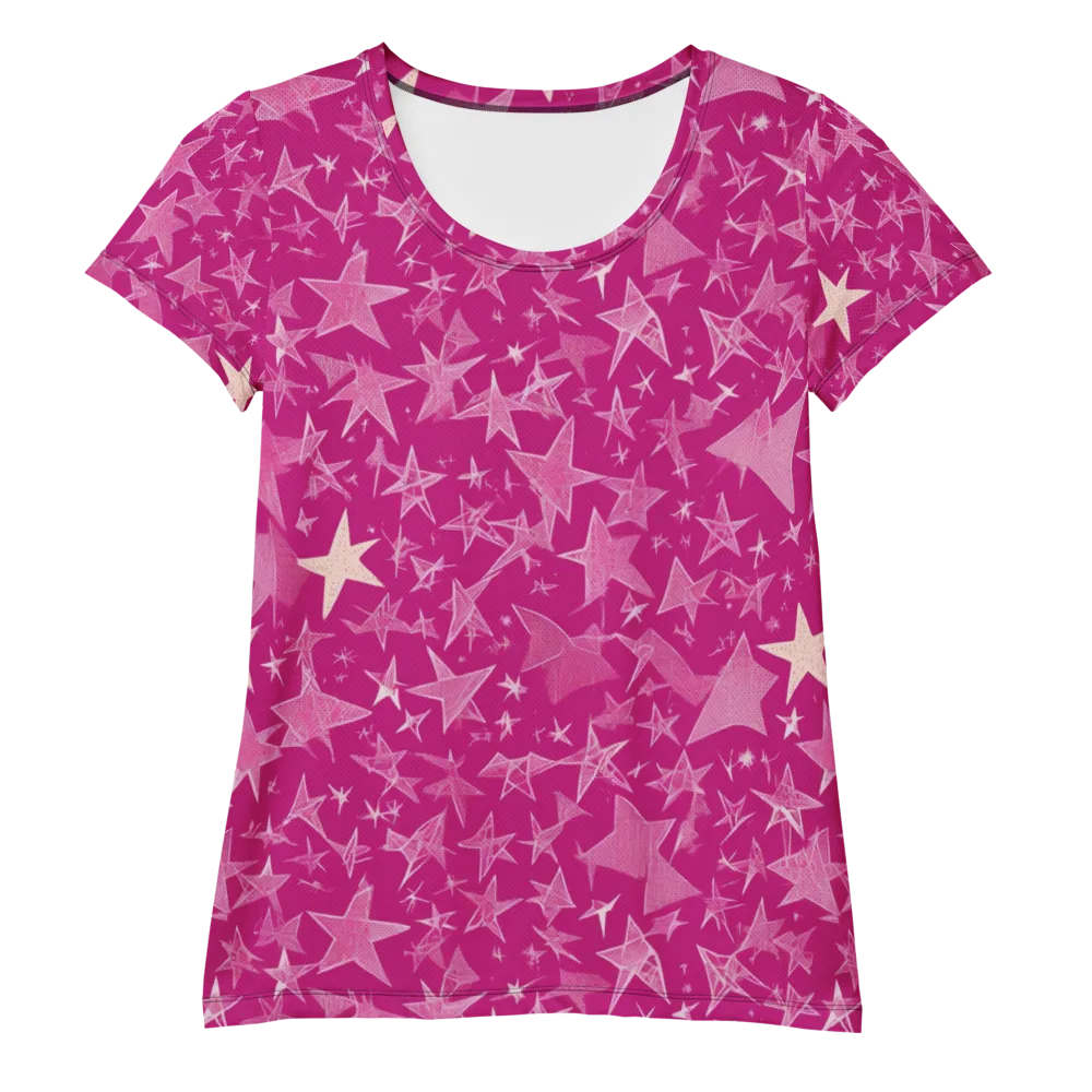 Fuchsia Skies on Women's Athletic T-Shirt — Front