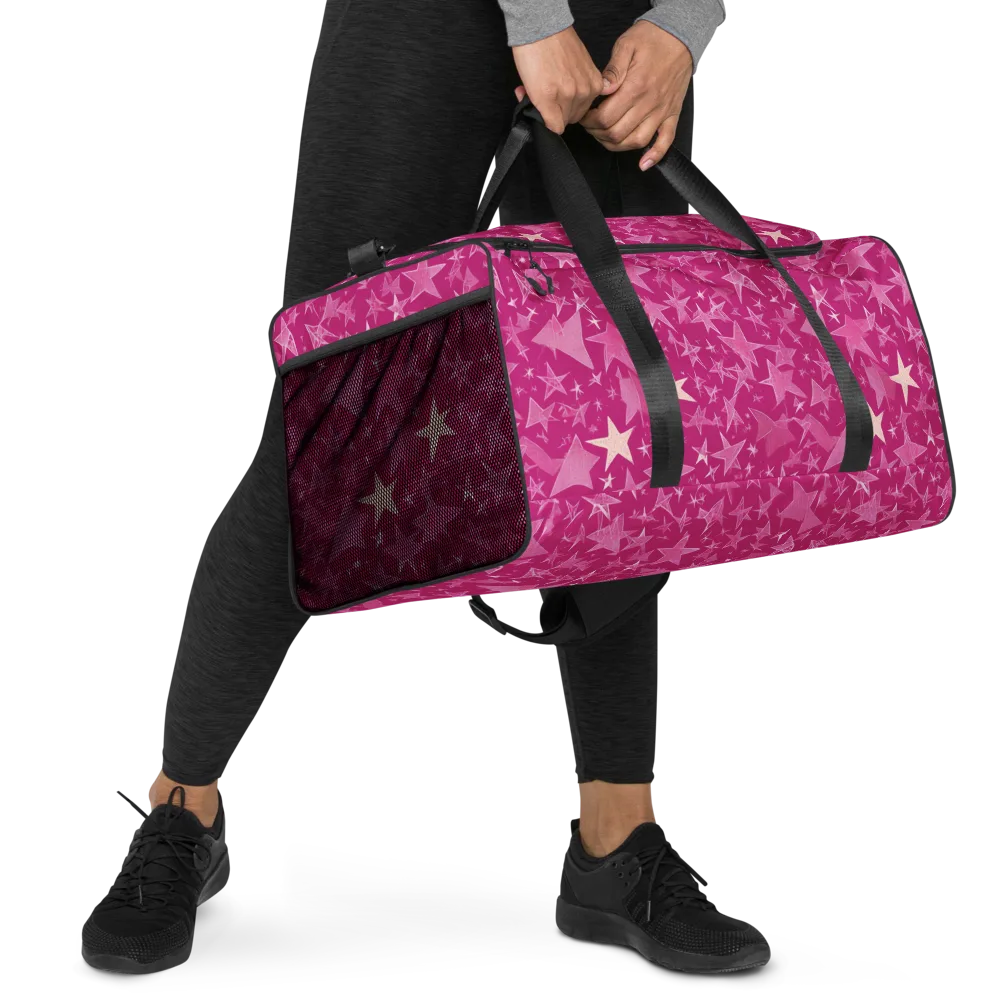 Fuchsia Skies on Duffle Bag — Right Front