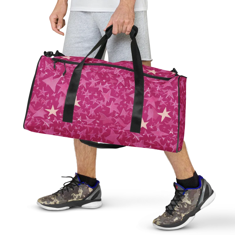 Fuchsia Skies on Duffle Bag — Front