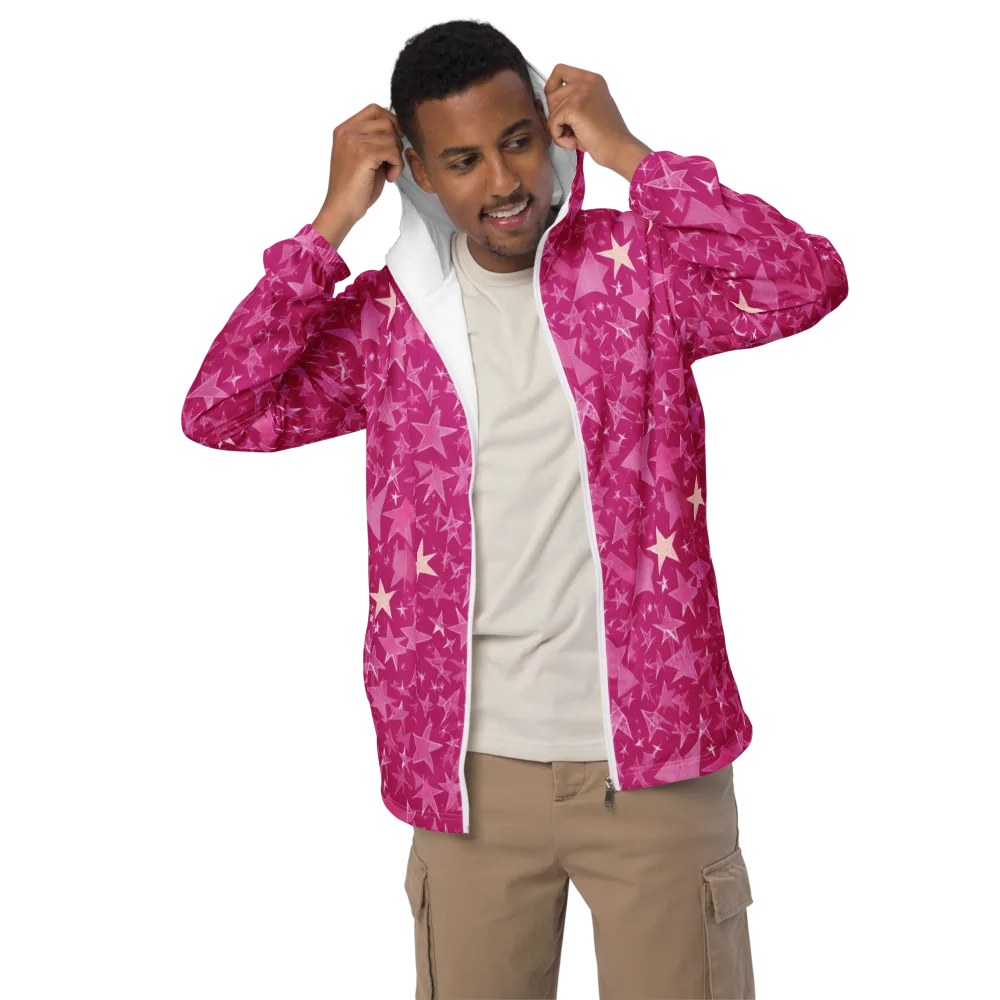 Fuchsia Skies on Men's Windbreaker — Front
