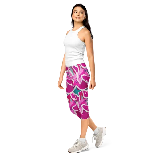 Ultraviolet Parade on a Capri Leggings