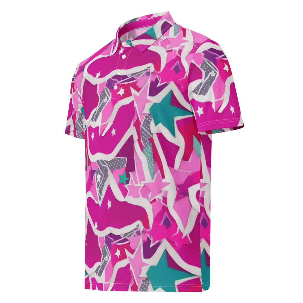 Ultraviolet Parade on Men's Slim Fit Polo Shirt — Left Front