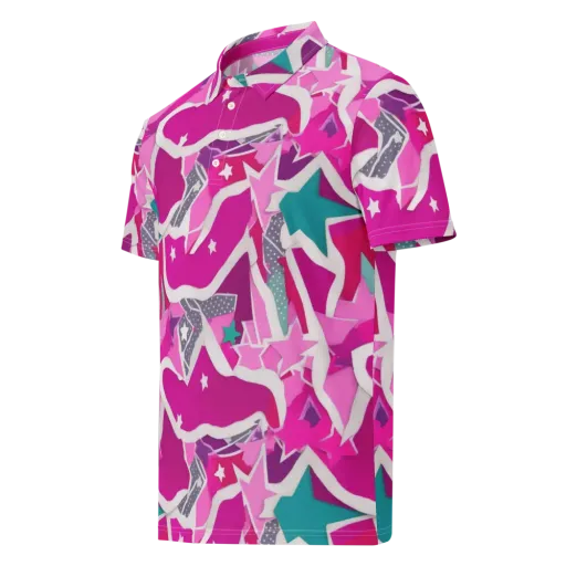 Ultraviolet Parade on a Men's Slim Fit Polo Shirt