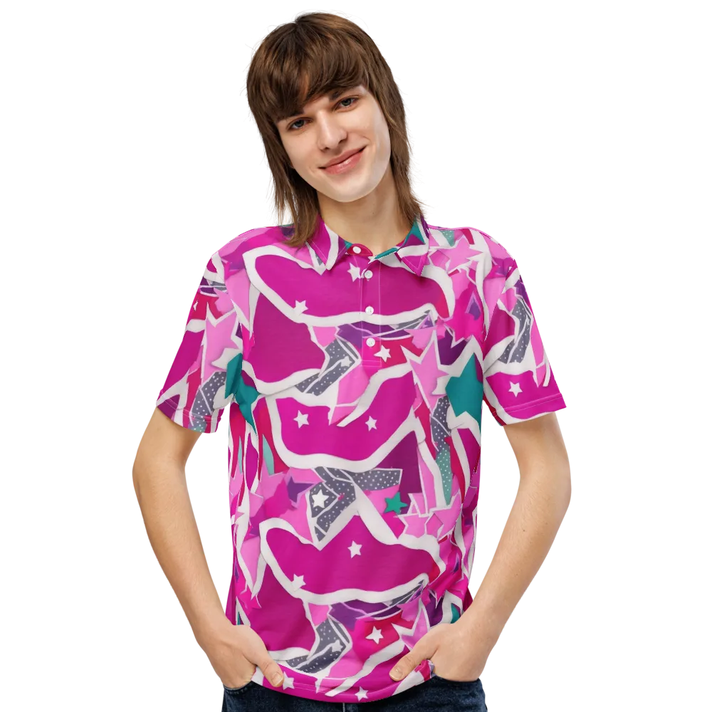 Ultraviolet Parade on Men's Slim Fit Polo Shirt — Front