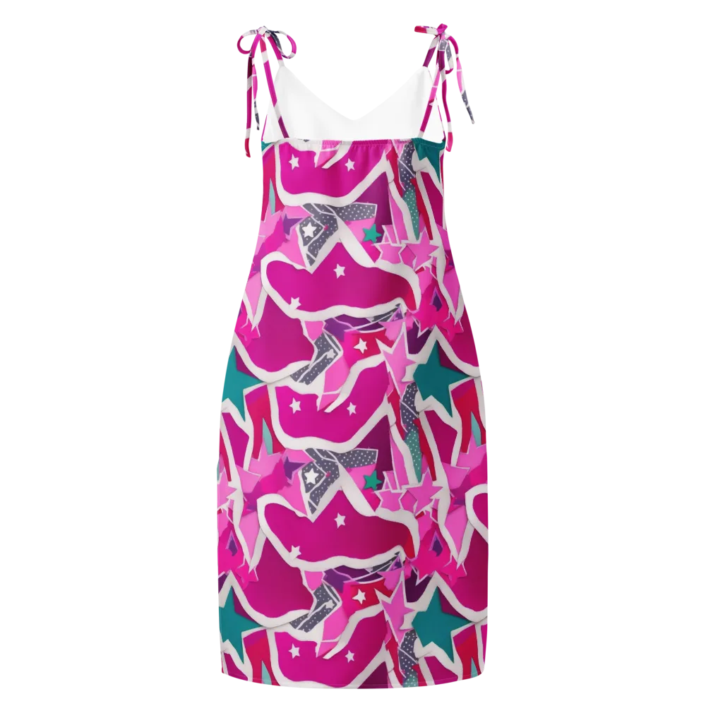 Ultraviolet Parade on Slip Dress — Back