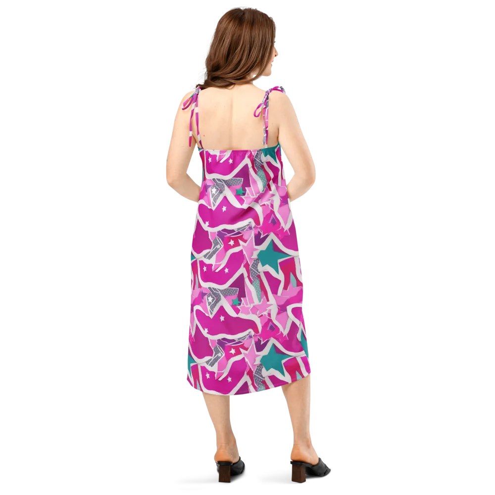 Ultraviolet Parade on Slip Dress — Back