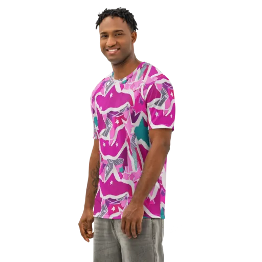 Ultraviolet Parade on a Men's Cotton Crew Neck T-Shirt