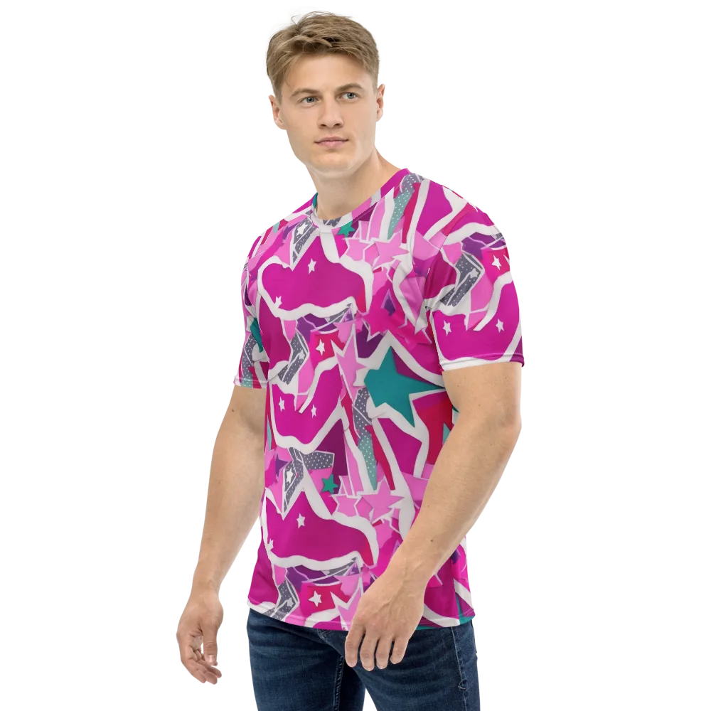 Ultraviolet Parade on Men's Crew Neck T-Shirt — Left