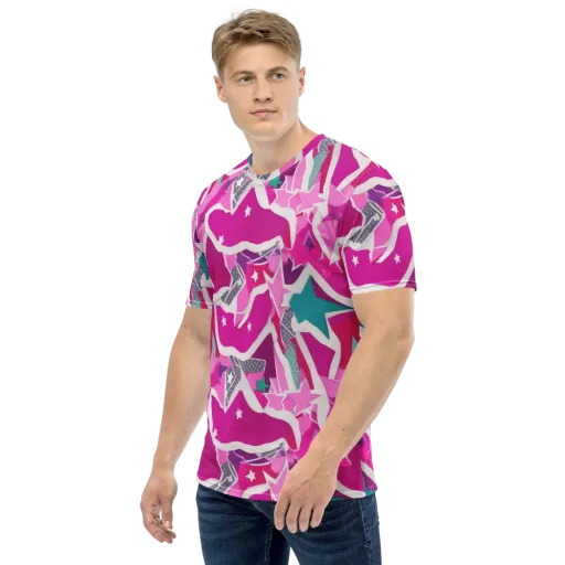 Ultraviolet Parade on a Men's Crew Neck T-Shirt