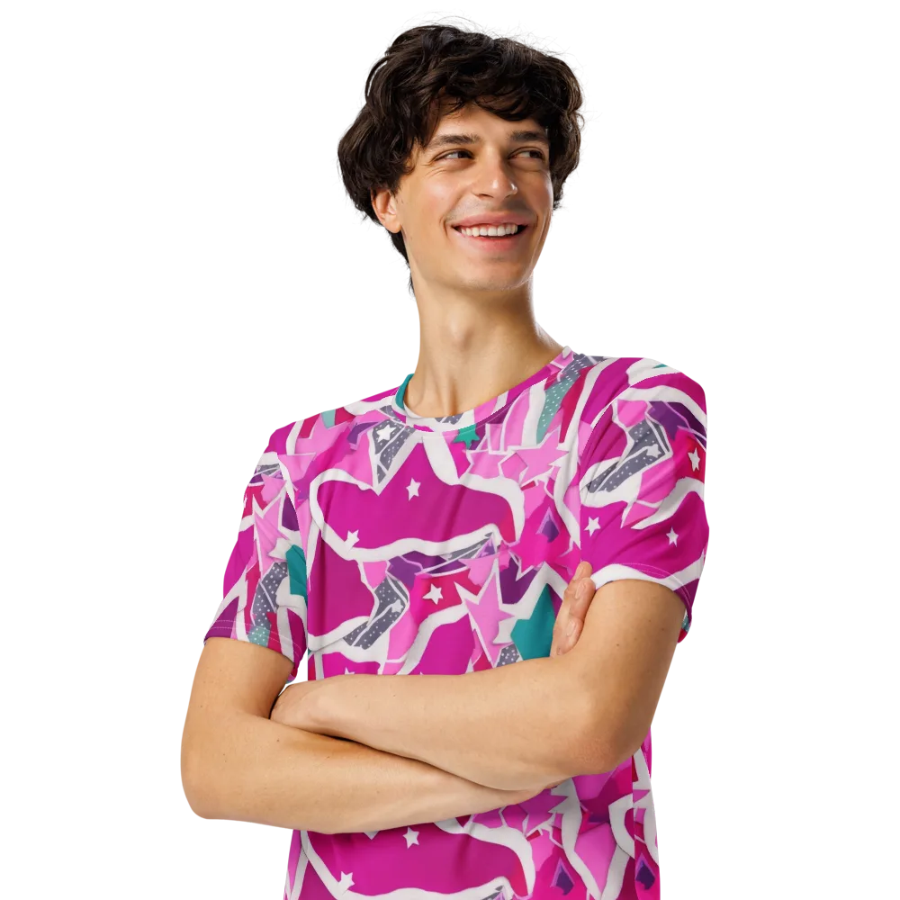 Ultraviolet Parade on Men's Crew Neck T-Shirt — Left Front
