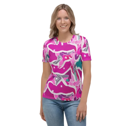 Ultraviolet Parade on a Women's Crew Neck T-Shirt